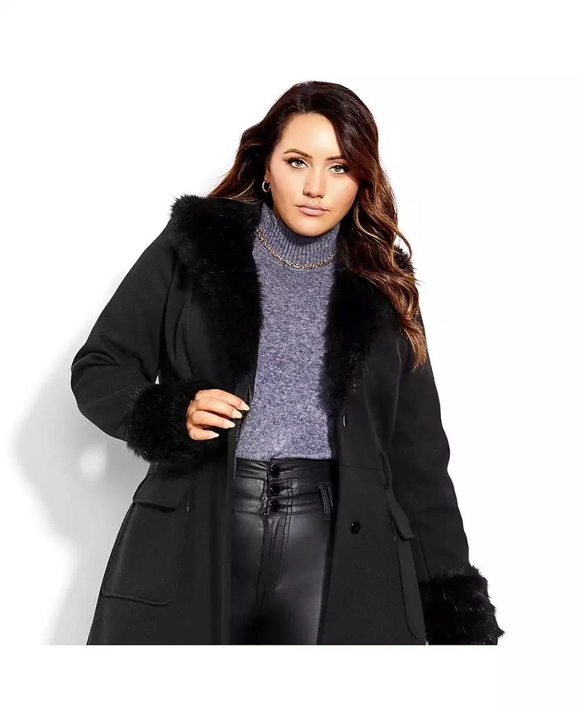City Chic Women
s Make Me Blush Coat