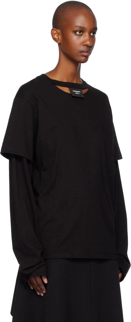 pushBUTTON Black Sleeve Layered Jersey T-shirt 2