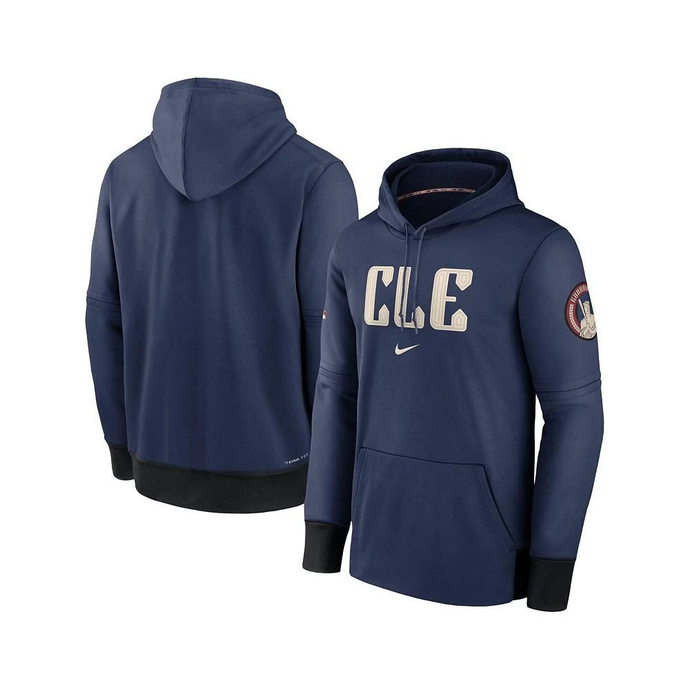 NIKE Men's Cleveland Guardians 2024 City Connect Authentic Collection Practice Performance Pullover Hoodie 1