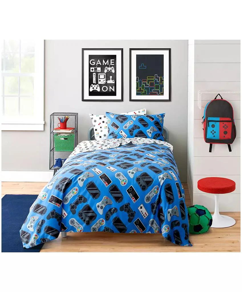 Saturday Park Gamer 100% Organic Cotton Queen Bed Set