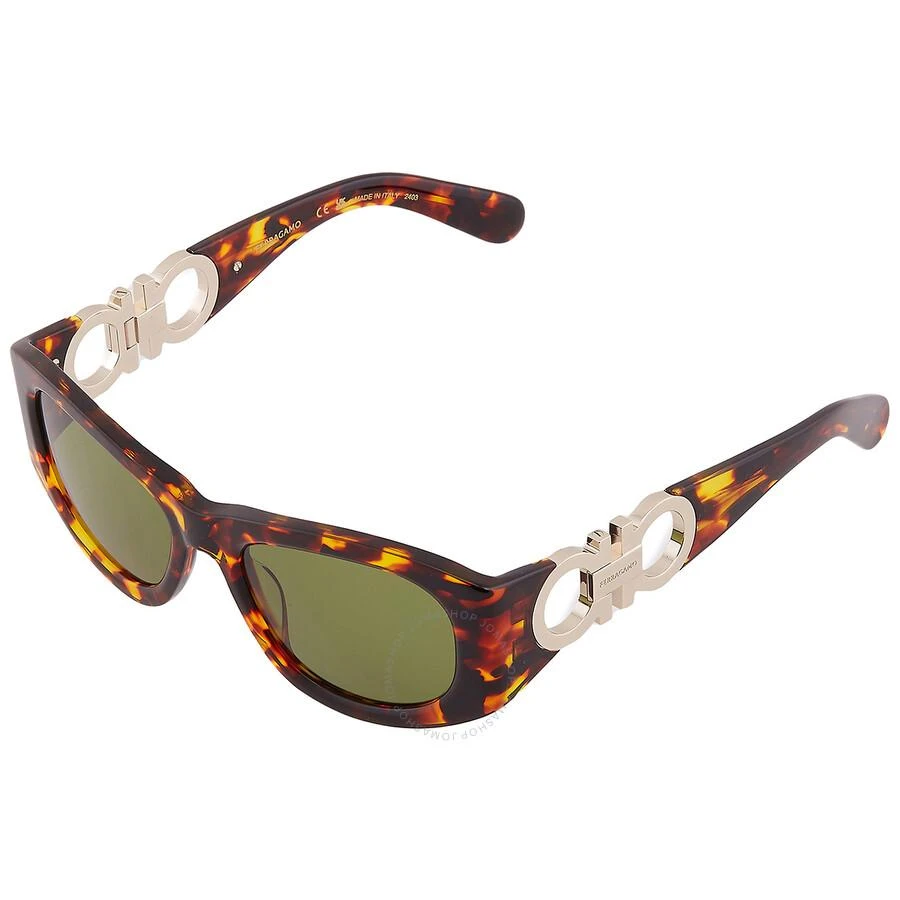 Salvatore Ferragamo Salvatore Ferragamo Green Oval Ladies Sunglasses SF1082SN 219 53 3