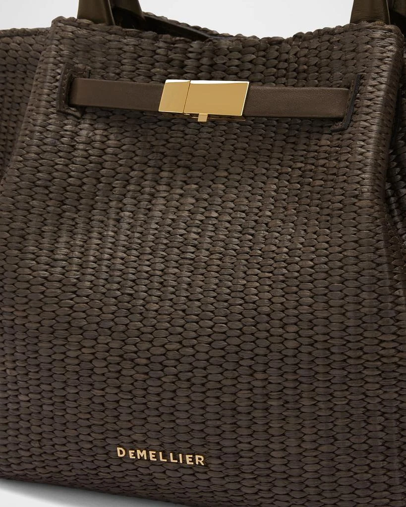 Demellier New York Midi Raffia Top-Handle Bag 4
