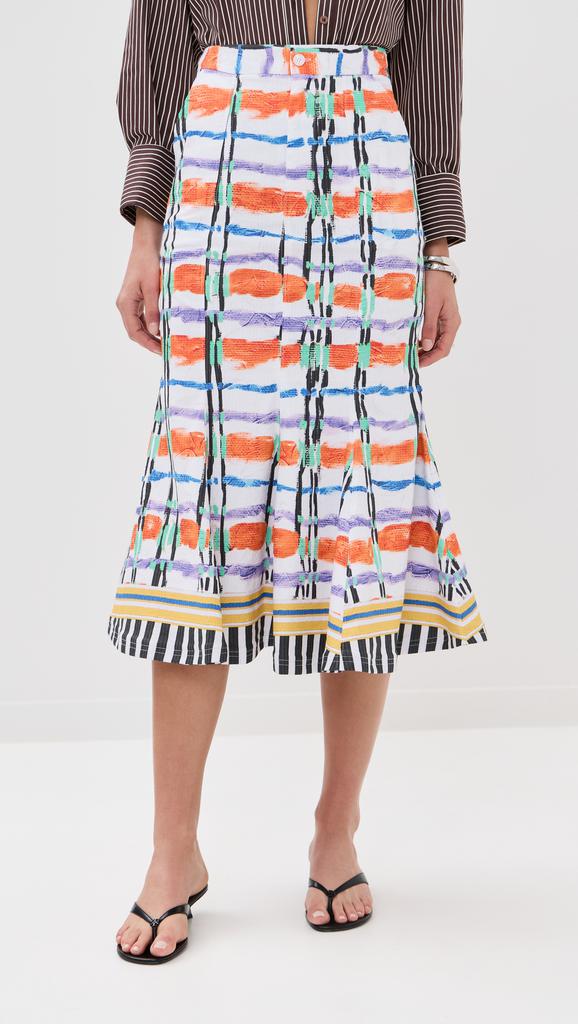 STELLA JEAN Printed Midi Skirt