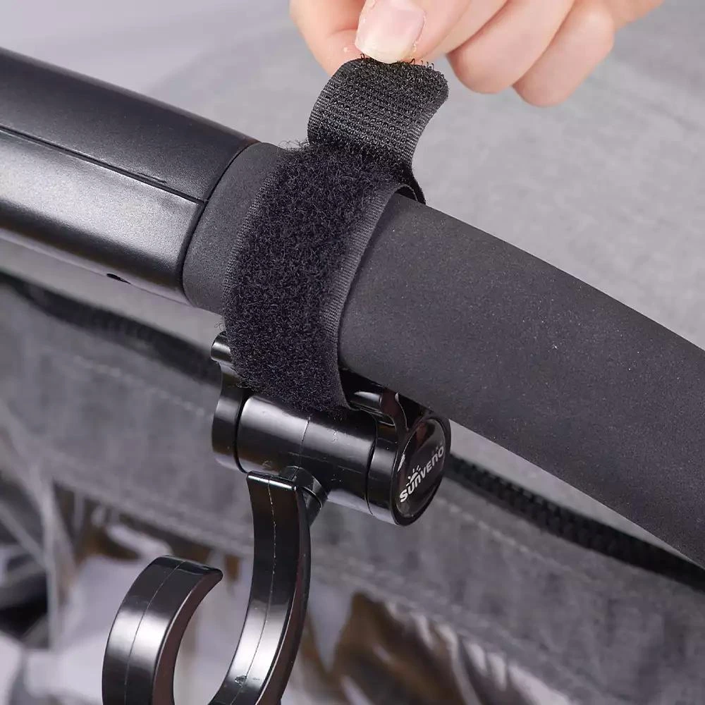 Sunveno Baby Stroller Hooks with Velcro Straps Set of 2 9