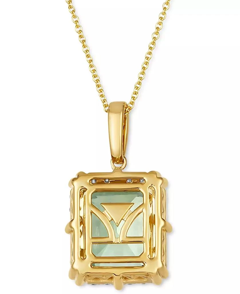 Le Vian Mint Julep Quartz (3-3/4 ct. t.w.) 
Diamond (1/3 ct. t.w.) Adjustable 20" Pendant Necklace in 14k Gold 3
