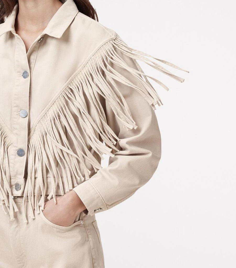 ALL SAINTS Cotton Fringe Marlene Jacket 8