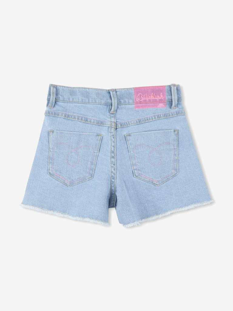 Billieblush Girls Sequin Denim Shorts in Blue 2