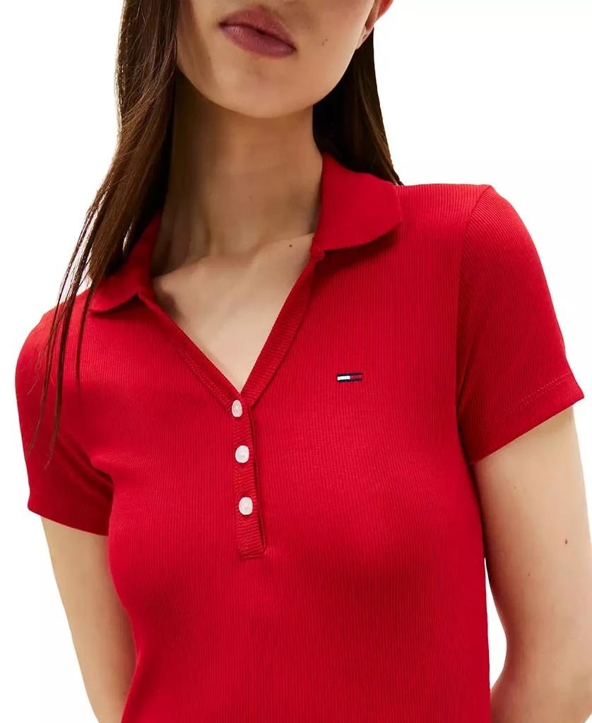 Tommy Jeans Women's Fit & Flare Ribbed Polo Dress 3