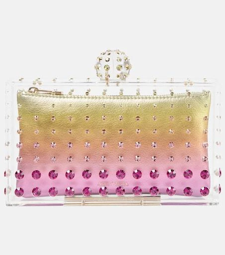 Aquazzura Tequila crystal-embellished clutch 1
