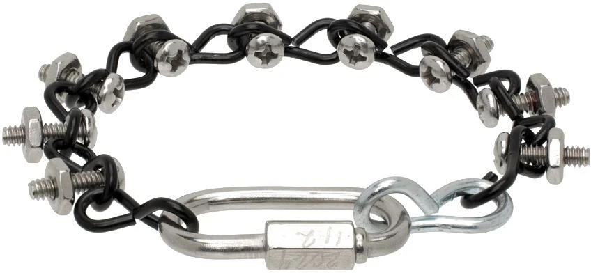 Apartment 1007 SSENSE Exclusive Silver & Black #14 Bracelet 2