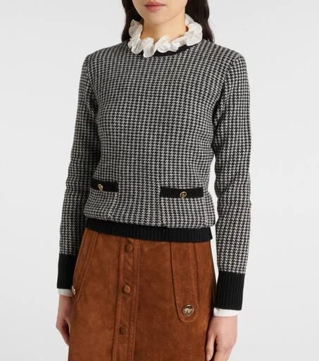 Valentino Houndstooth virgin wool sweater 4