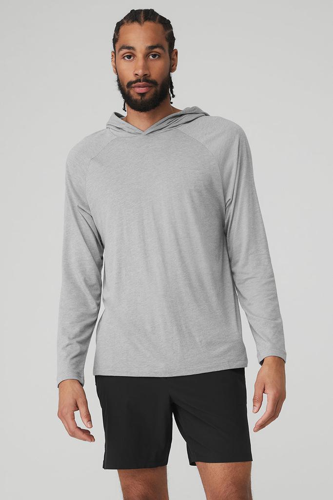 訳あり商品 Core Alo Hooded Athletic Grey Heather Athletic - Runner トップス