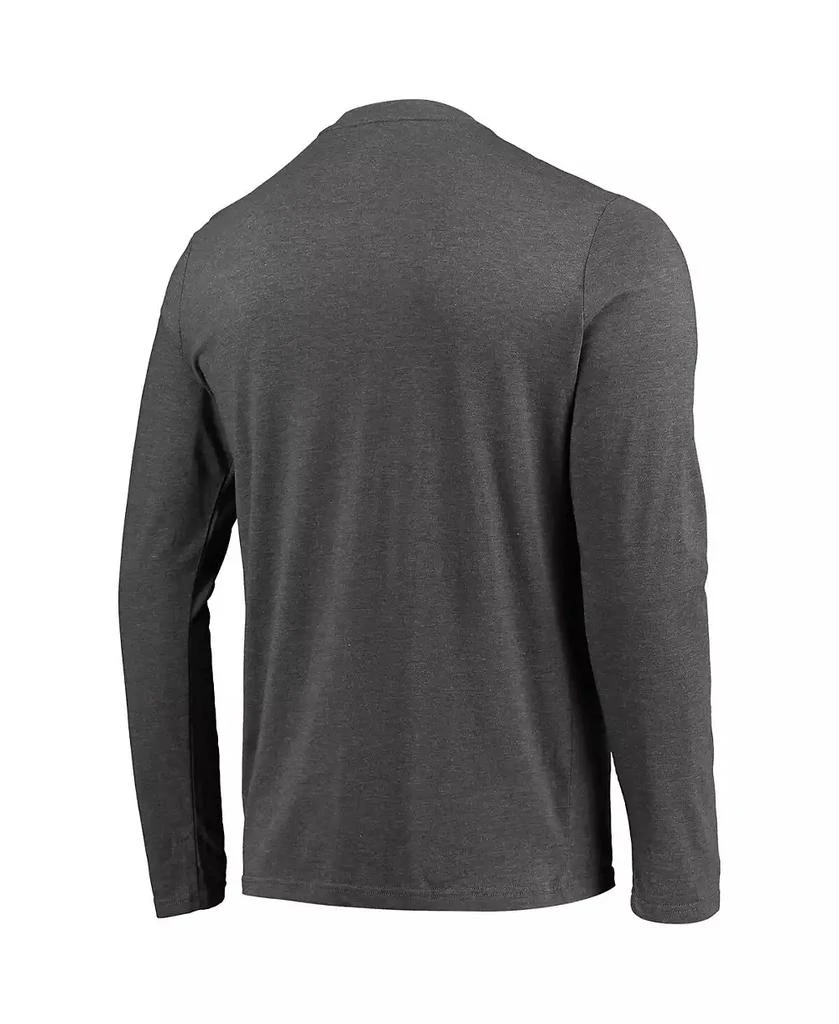 Concepts Sport Men's Navy, Heathered Charcoal Distressed Illinois Fighting Illini Meter Long Sleeve T-shirt and Pants Sleep Set 3