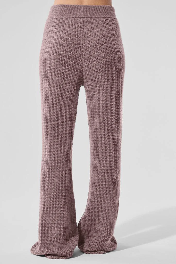 Alo Cashmere High-Waist Plush Waffle Pant - Mushroom Heather 3