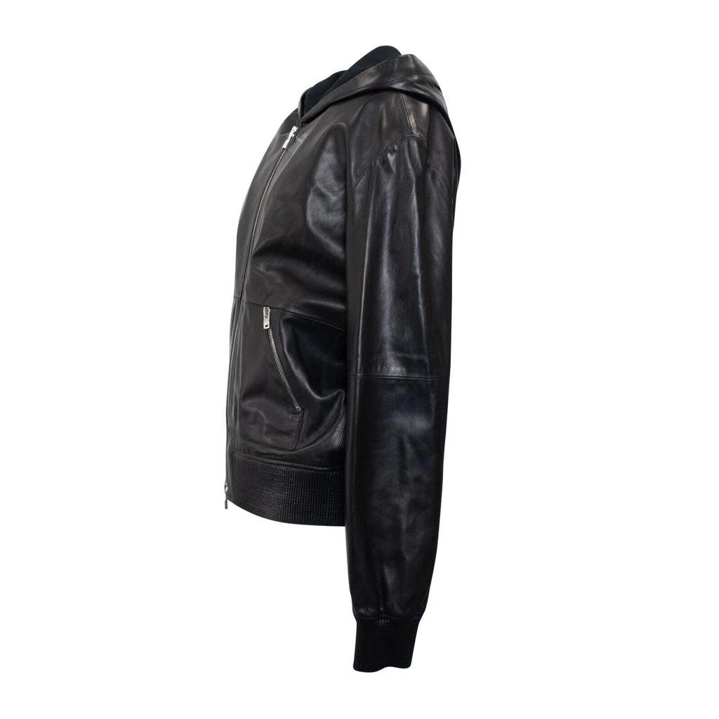 AMIRI Black Leather Hoodie 3
