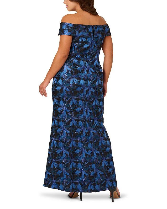 Adrianna Papell Plus Jacquard Gown 2