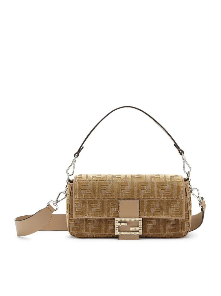 Fendi Monogrammed Logo Plaque Shoulder Bag 1