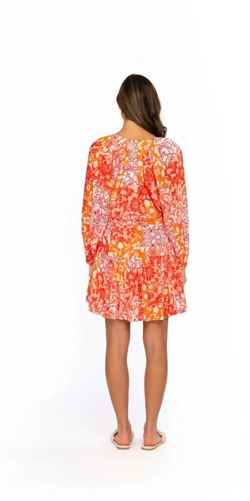 Tolani Tolani - V-neck 3/4 Sleeve Mini Dress 2