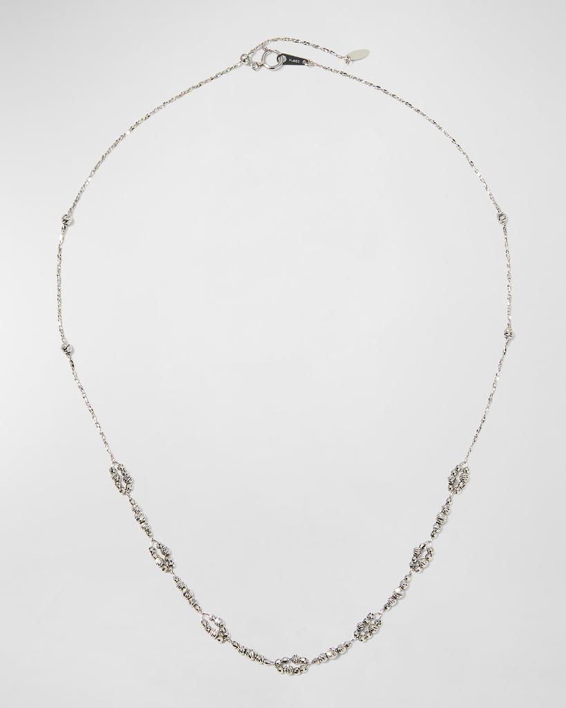 Platinum Born Jill Necklace with Small Infinity Stations