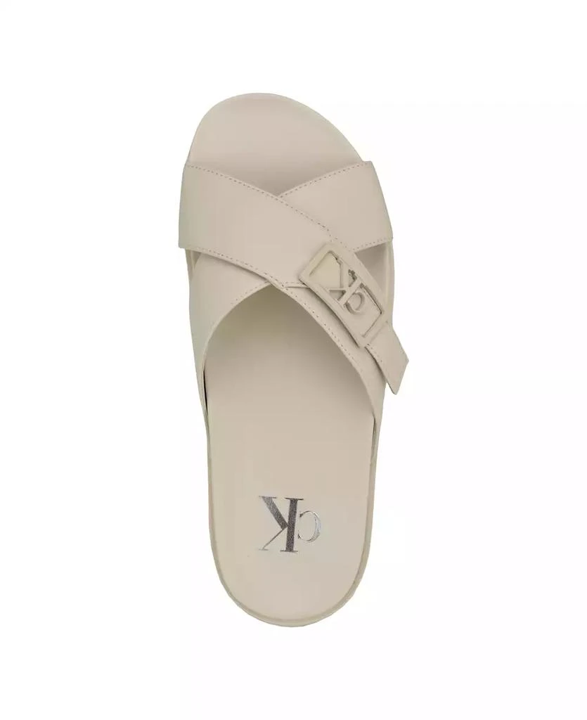 Calvin Klein Women's Eandria Criss-Cross Flat Casual Sandals 4