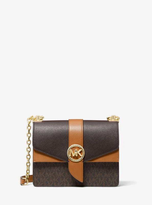 Michael Kors Greenwich Small Color-Block Logo and Saffiano Leather Crossbody Bag 1
