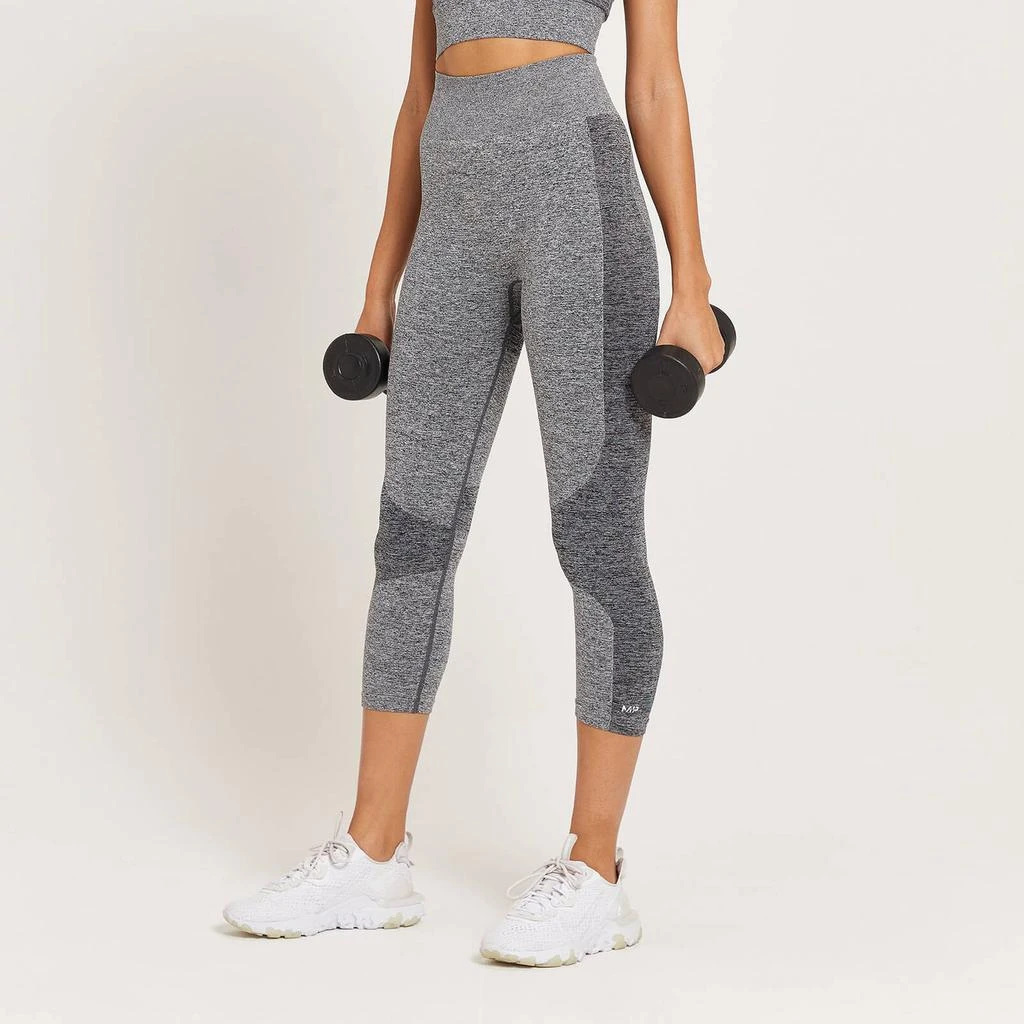 Myprotein MP Women's Curve High Waisted 3/4 Leggings - Grey Marl 1