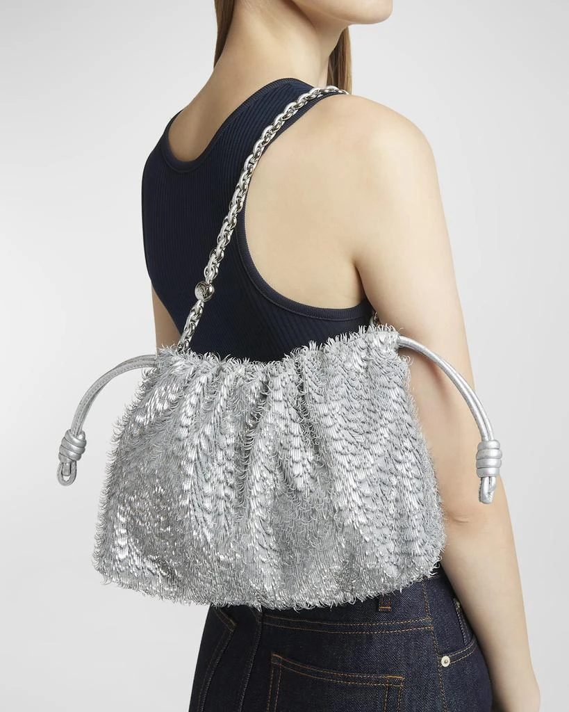 Loewe Flamenco Fringe Metallic Shoulder Bag 4