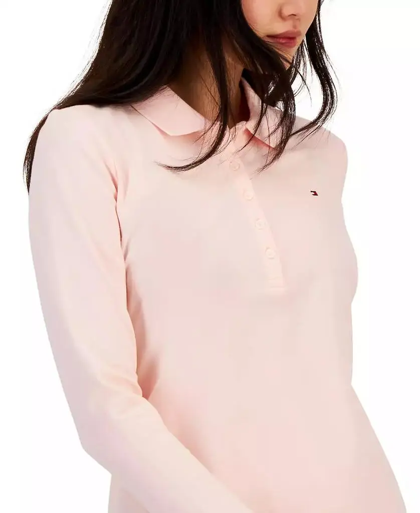 Tommy Hilfiger Women's Logo Long-Sleeve Polo Shirt 3