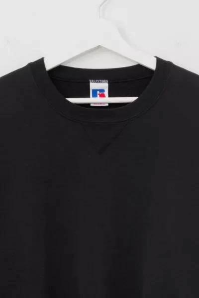 Russell Athletic Vintage 1990s Russell Athletic Black V-Stitch Crewneck Sweatshirt 2