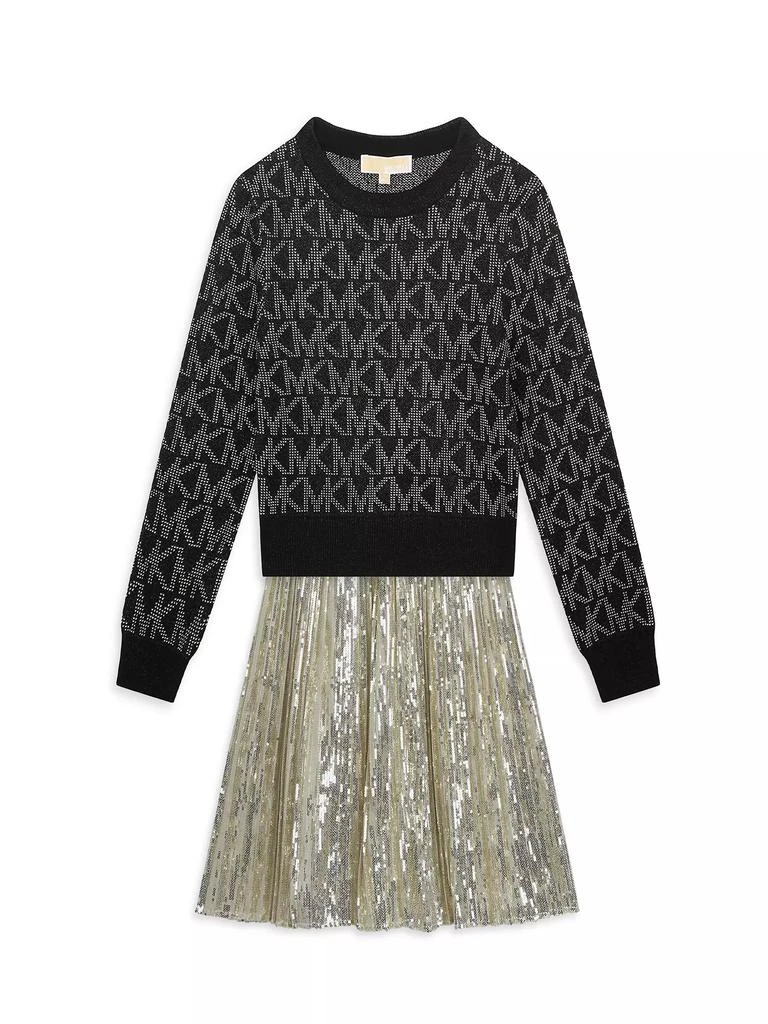 Michael Kors Little Girl's & Girl's Sequin-Embellished Pleated Skirt 2