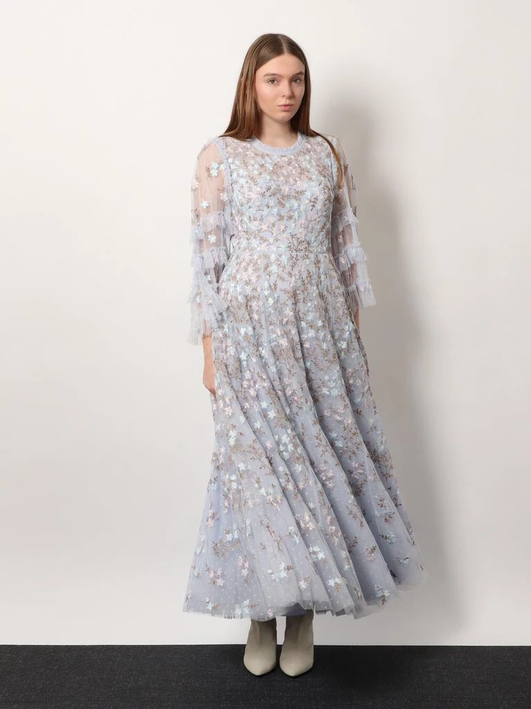 Needle & Thread Embroidered tulle long dress 2