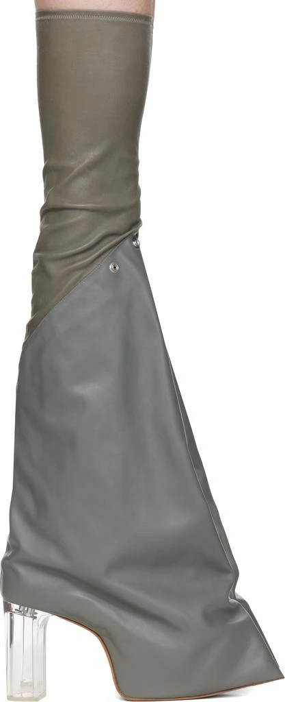 Rick Owens Gray Concordians Taco Kiss Boots 1