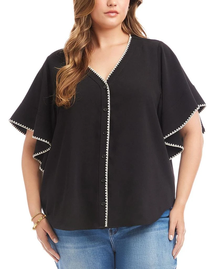 Karen Kane Flutter Sleeve Top 1