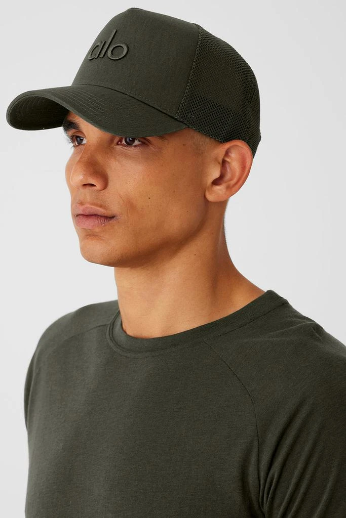 Alo District Trucker Hat - Stealth Green 5