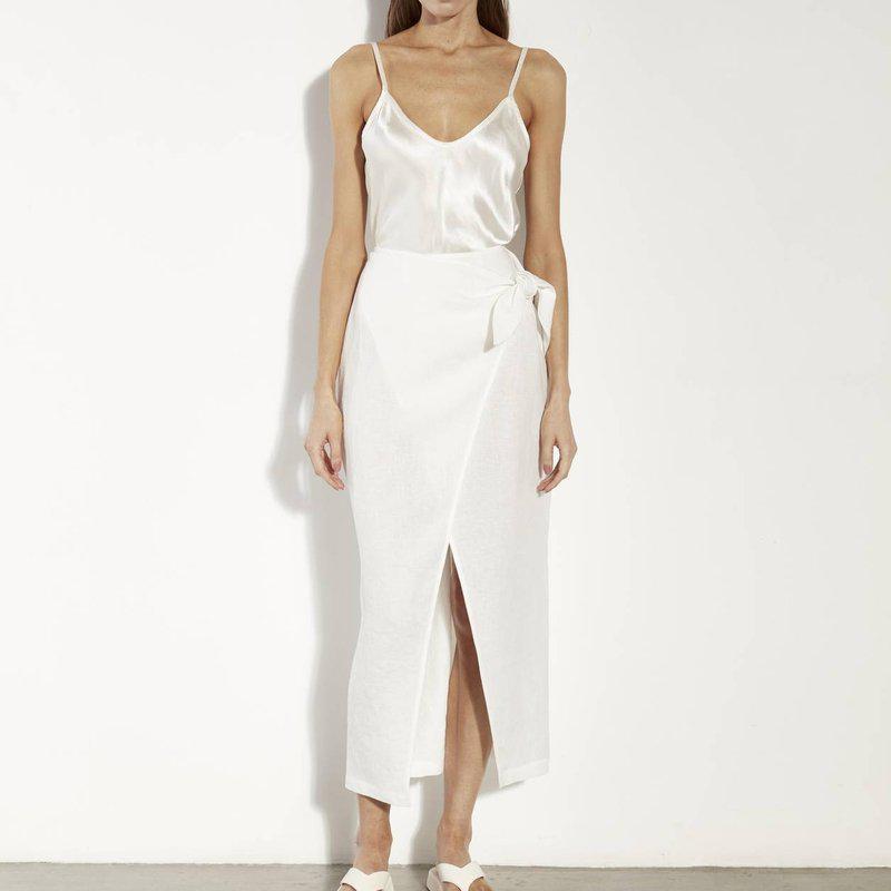 Enza Costa Linen Wrap Skirt