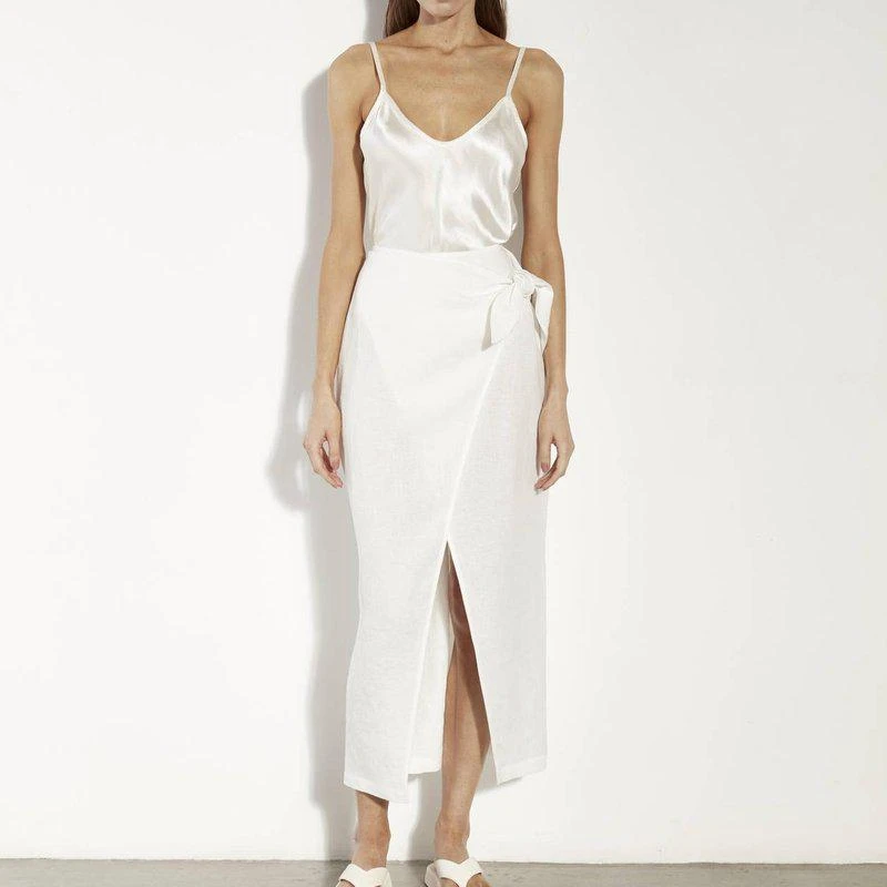 Enza Costa Linen Wrap Skirt 1