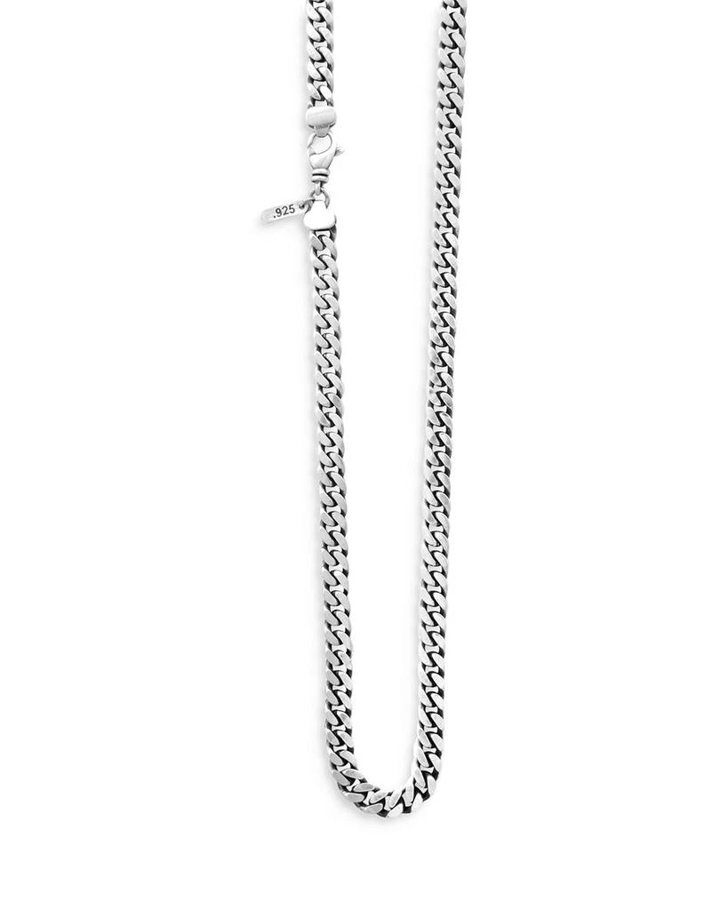 King Baby Men's Sterling Silver Flat Curb Link Chain, 24" 1