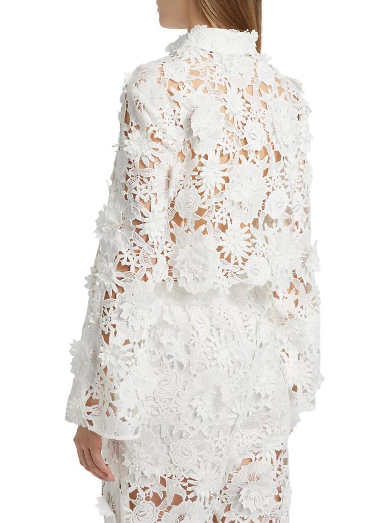 Aknvas Audrey Lace Bell-Sleeve Crop Jacket 5
