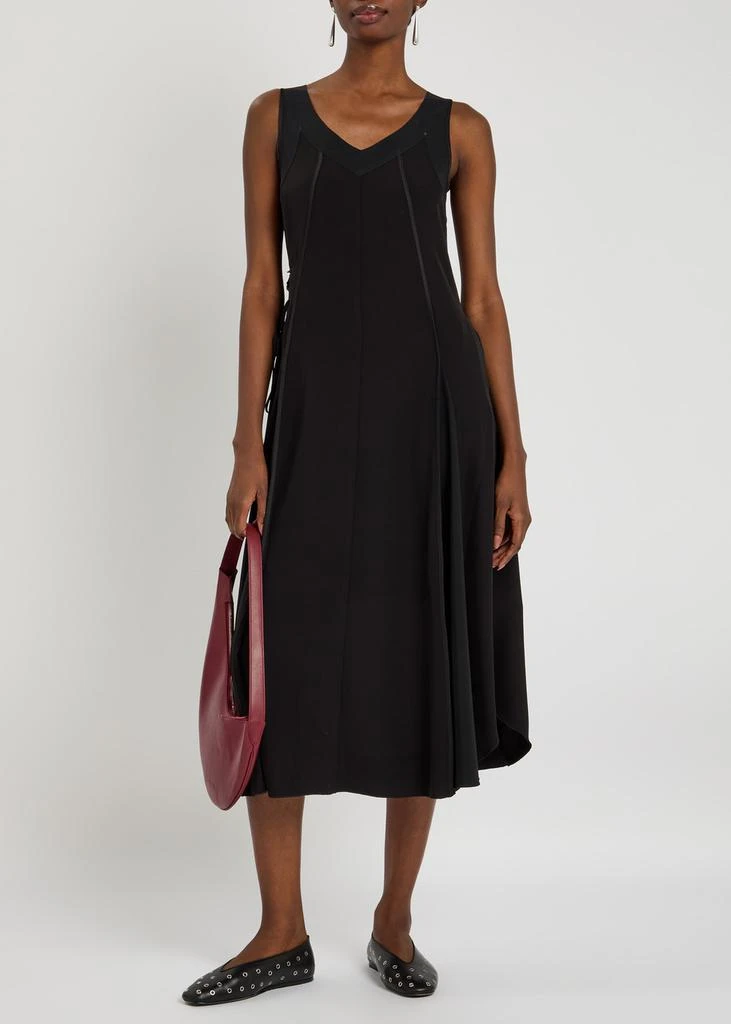 HIGH Good Fortune panelled satin midi dress 4