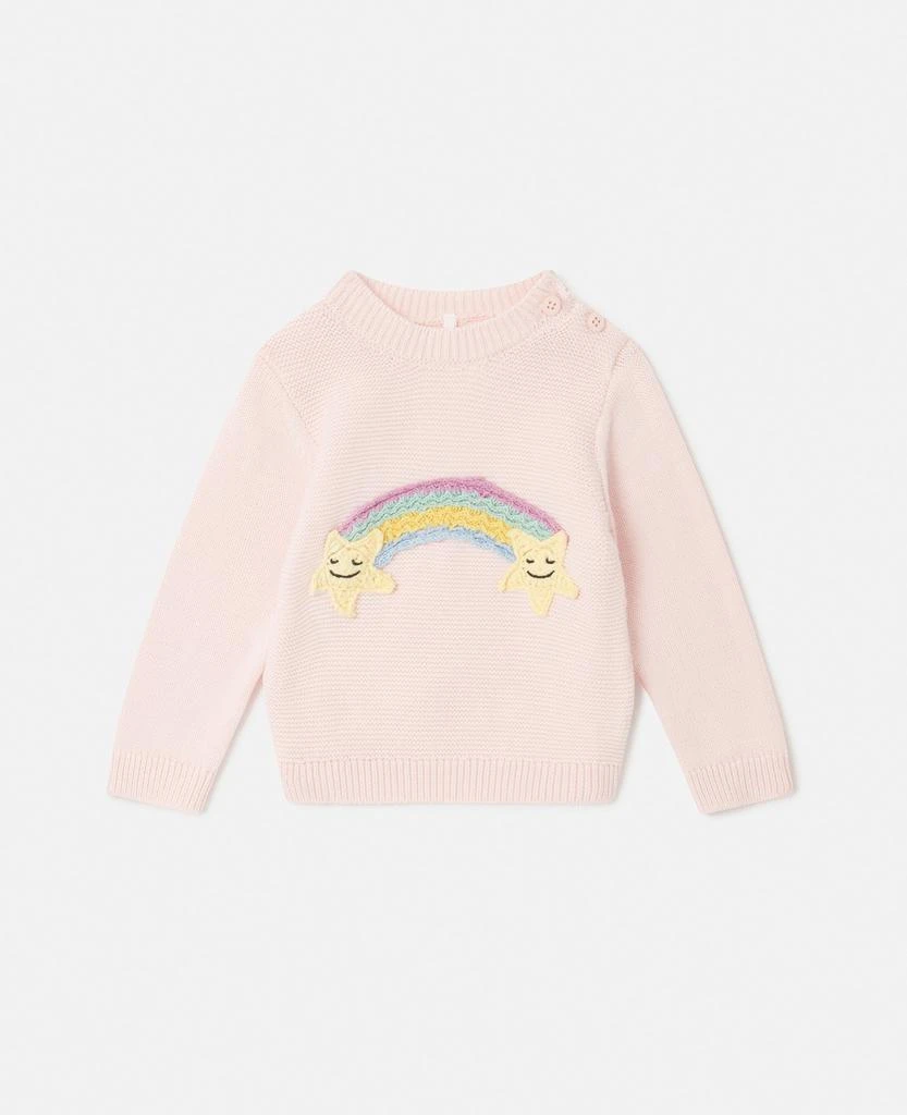 Stella McCartney Stella McCartney - Star Embroidered Jumper, Woman, Pink, Size: 6m 1