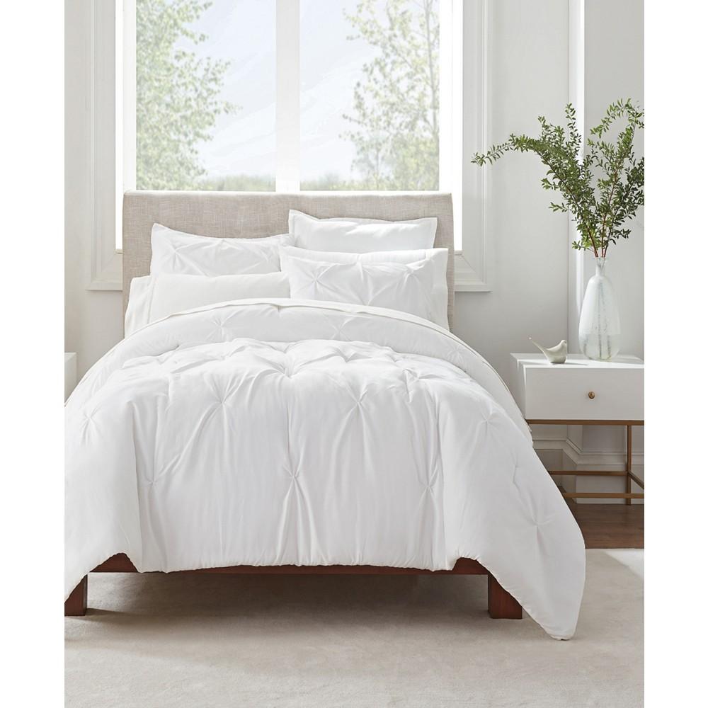 Serta Simply Clean Antimicrobial Pleated Twin Extra Long Comforter Set, 2 Piece