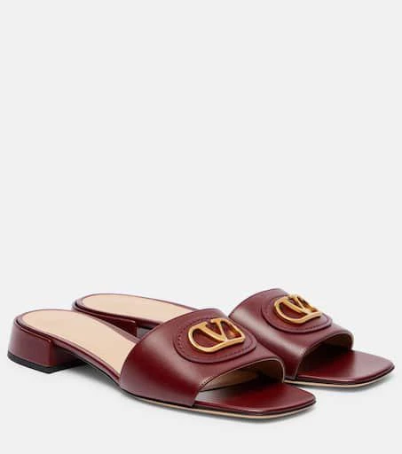 Valentino VLogo leather slides 1