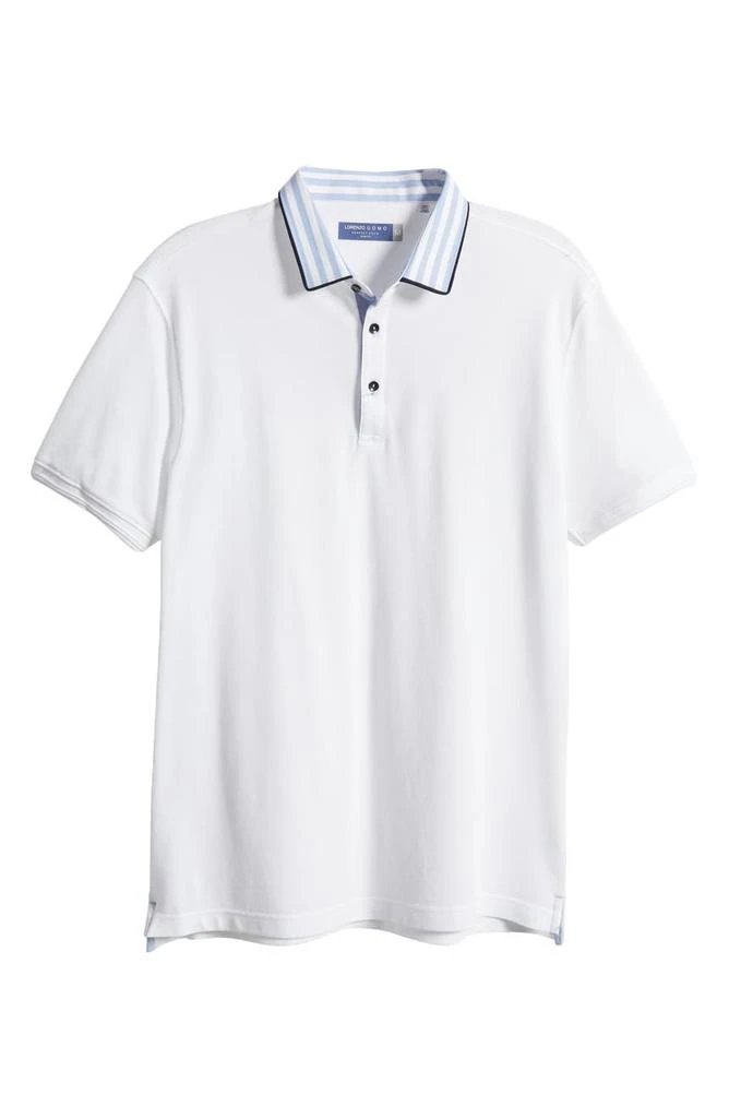 Lorenzo Uomo Trim Fit Stripe Collar Short Sleeve Polo 5