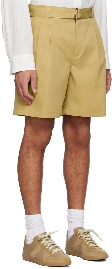 Solid Homme Beige Pleated Shorts 2