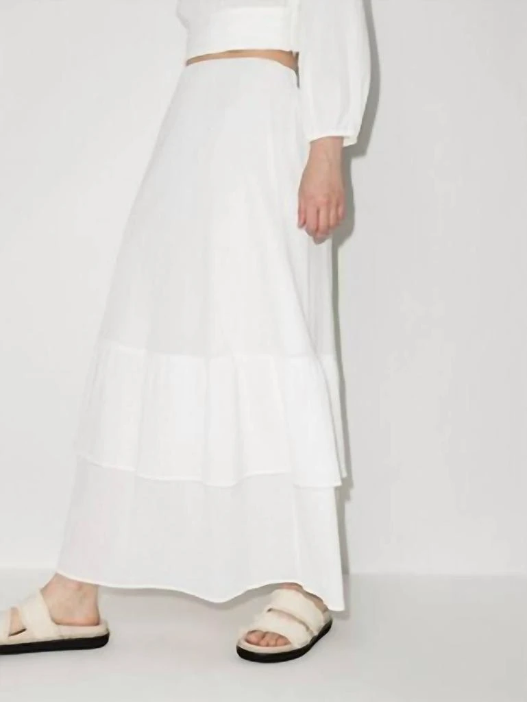 Cecilie Bahnsen White Vanilla Miniskirt UK-8-WAIST-US-26 - Skirts 