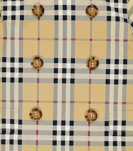 Burberry Baby checked cotton-blend onesie 3