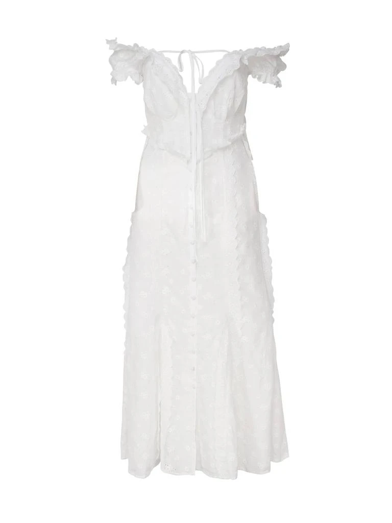 for Love & Lemons Marlowe Midi Dress In White 4