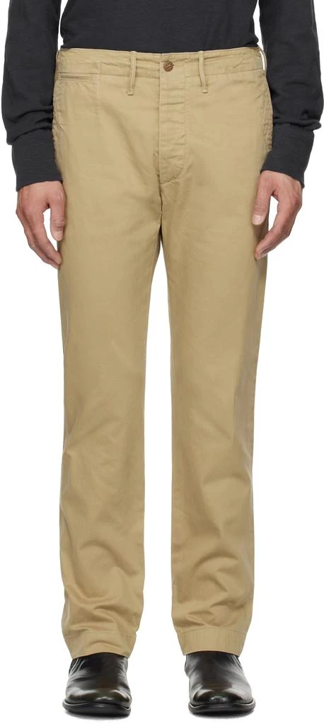 RRL Beige Officer's Chino Trousers 1