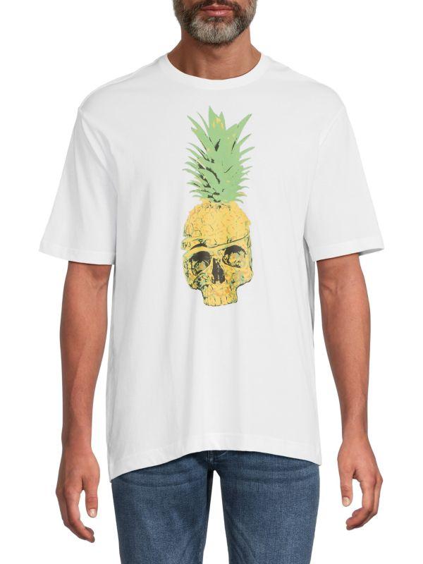 Robert Graham Island Skull Print Cotton T-Shirt
