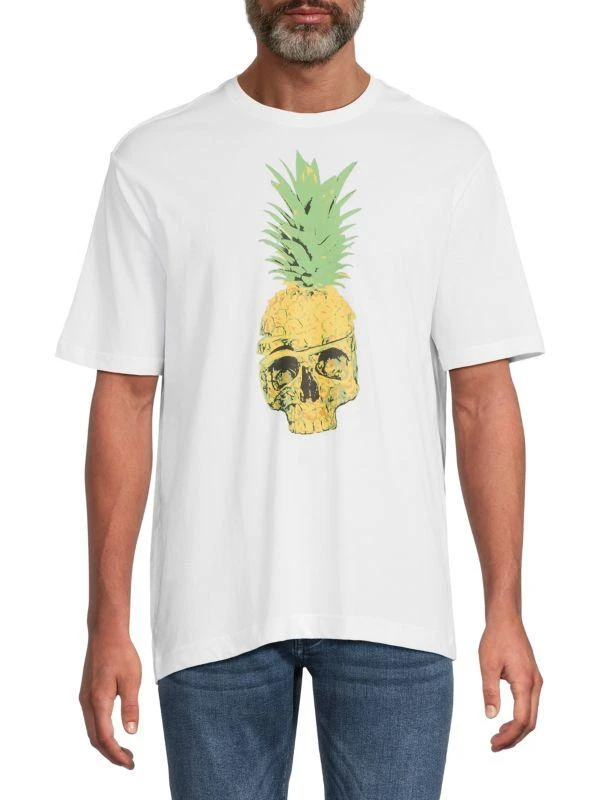 Robert Graham Island Skull Print Cotton T-Shirt 1